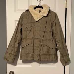 Military green Burton snowboard jacket size small